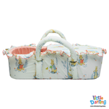 Infant Moses Basket Cute Bunny Print | Little Darling