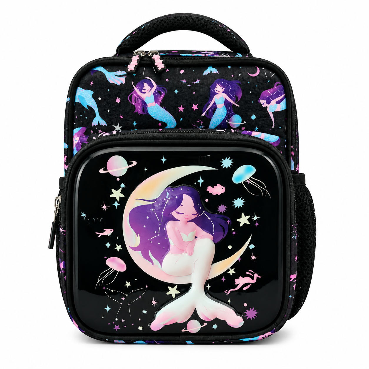 Girls Mermaid School Backpack Black