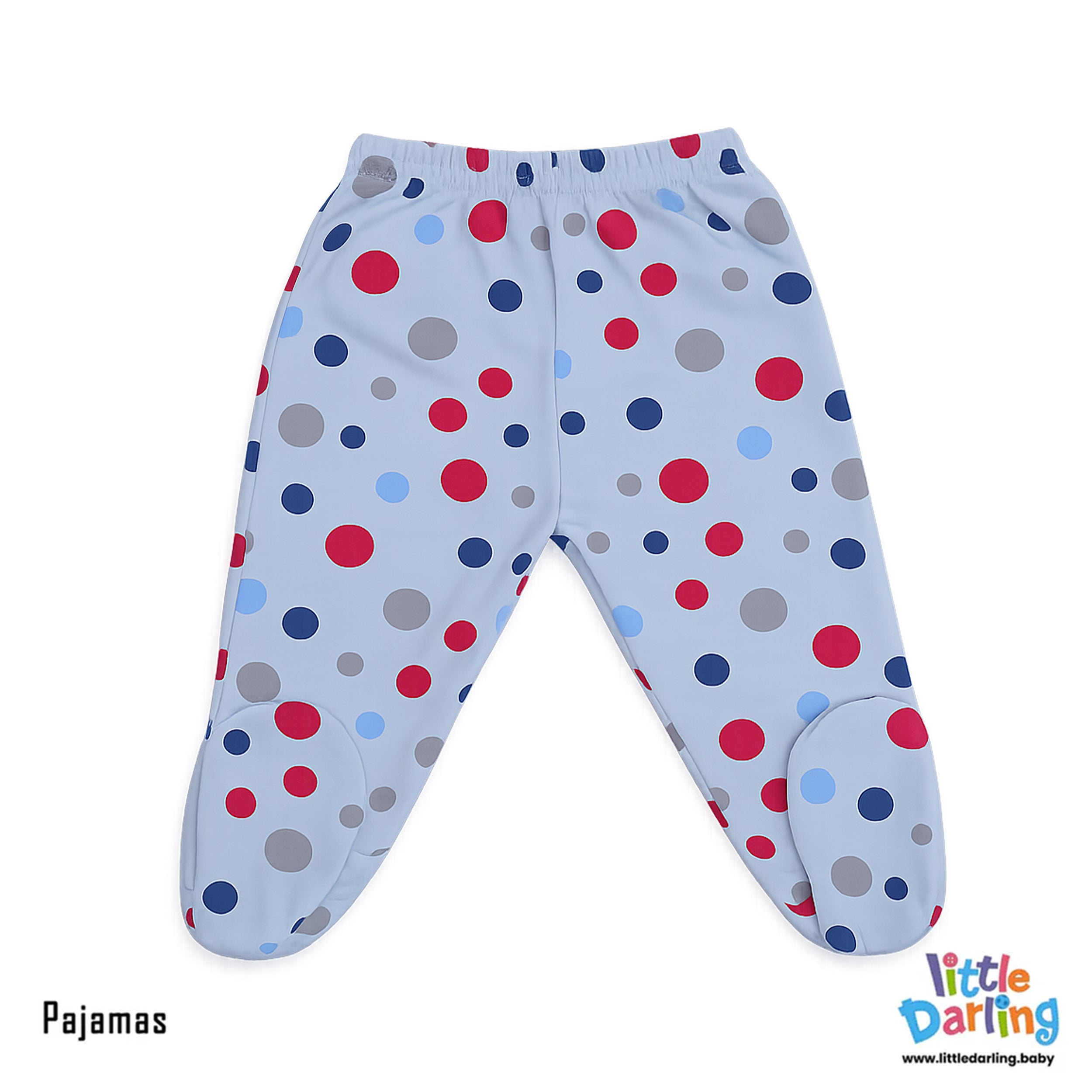 8 Pcs Newborn Baby Gift Set Blue Polka Dot by Little Darling
