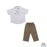 Elegant Boys White Kurta Pant Set