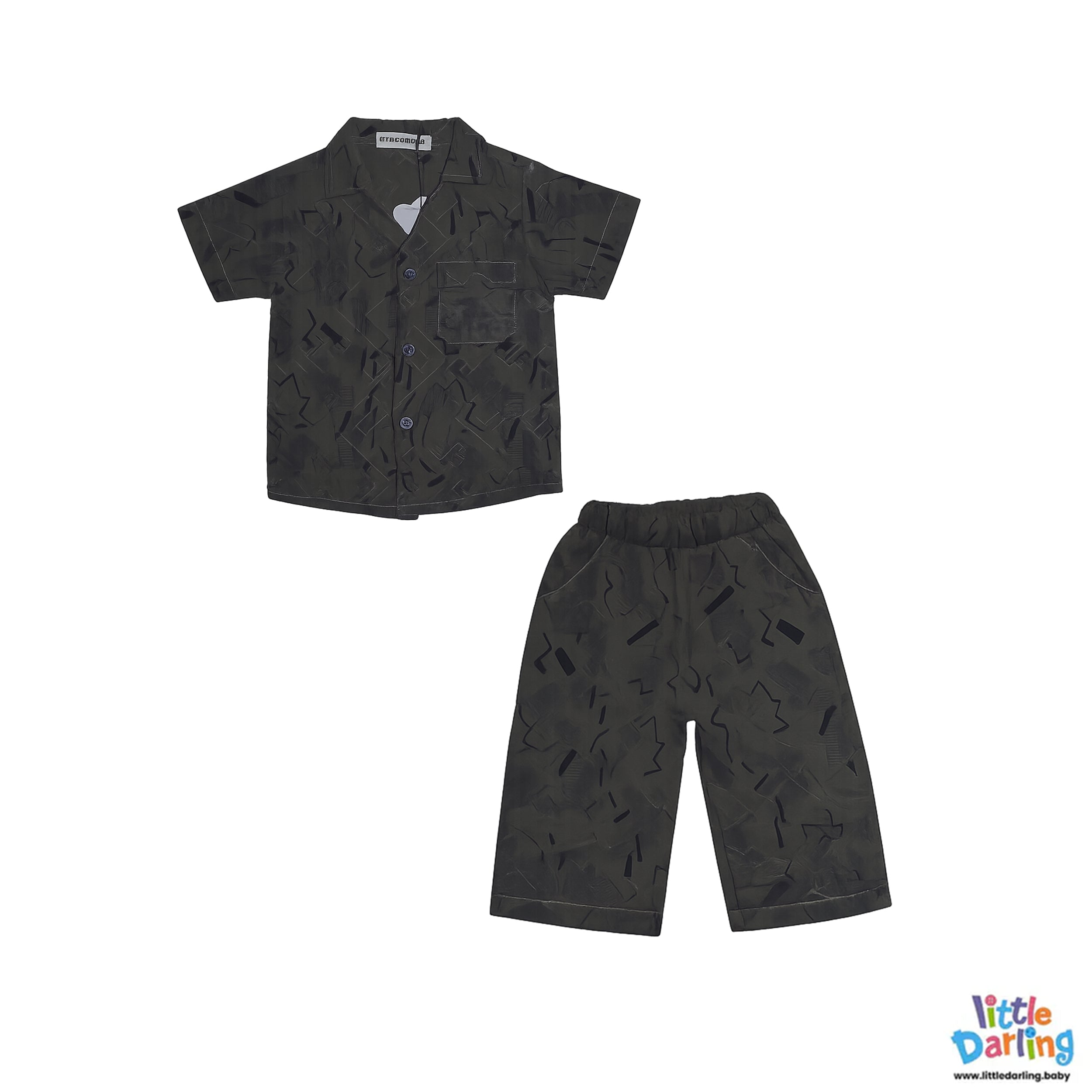Boys Printed Shirt & Trouser Set