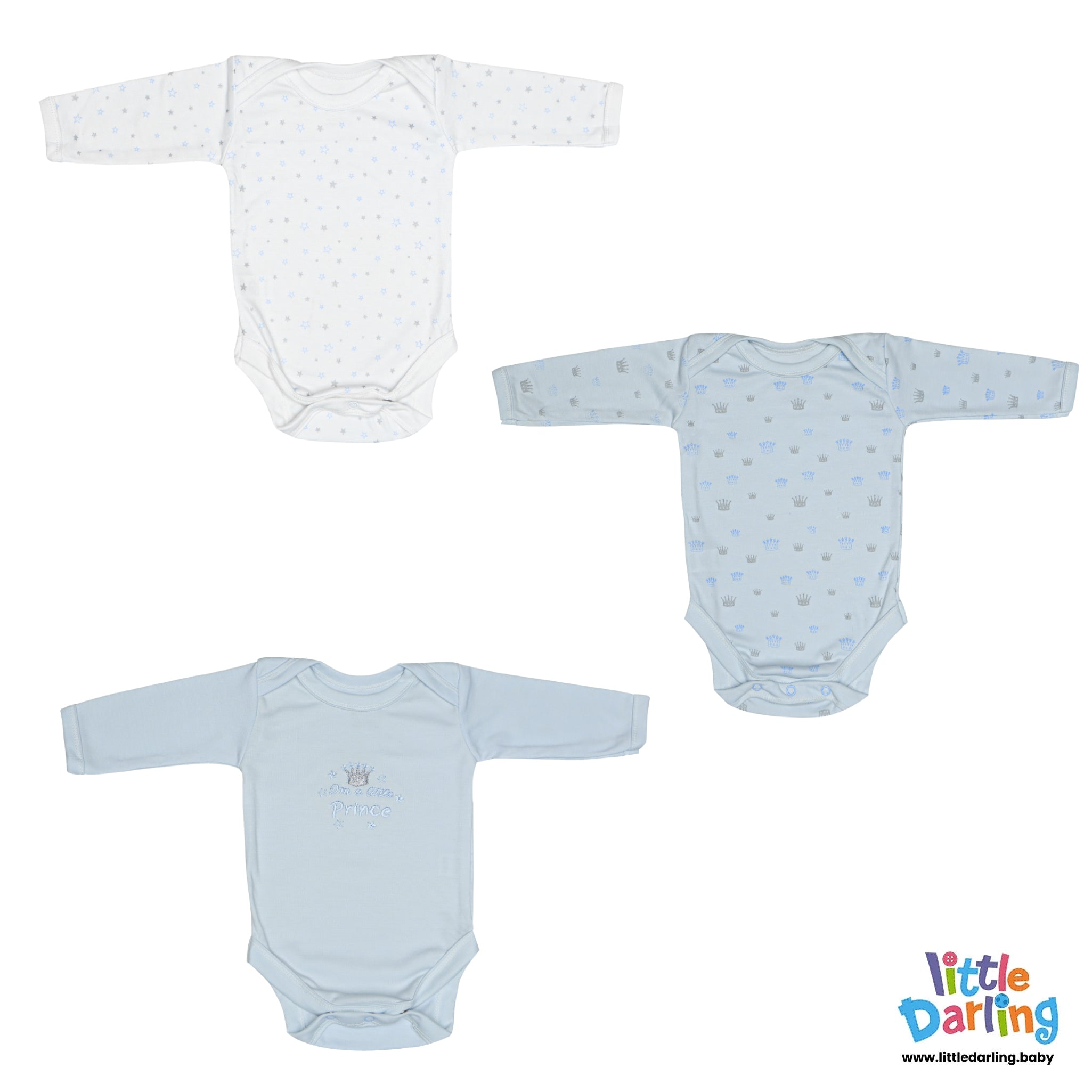 Baby Bodysuit Pk Of 3 Little Princess by Little Darling