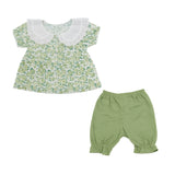 Baby Girls Floral Top & Green Pants 2 Piece Set