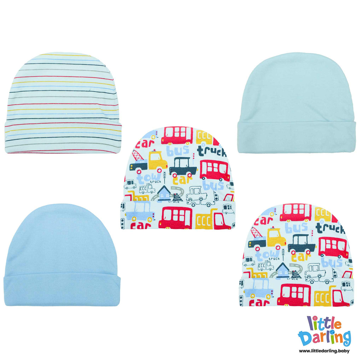 Baby Caps Regular Pk Of 5 Truck & Car | Little Darling