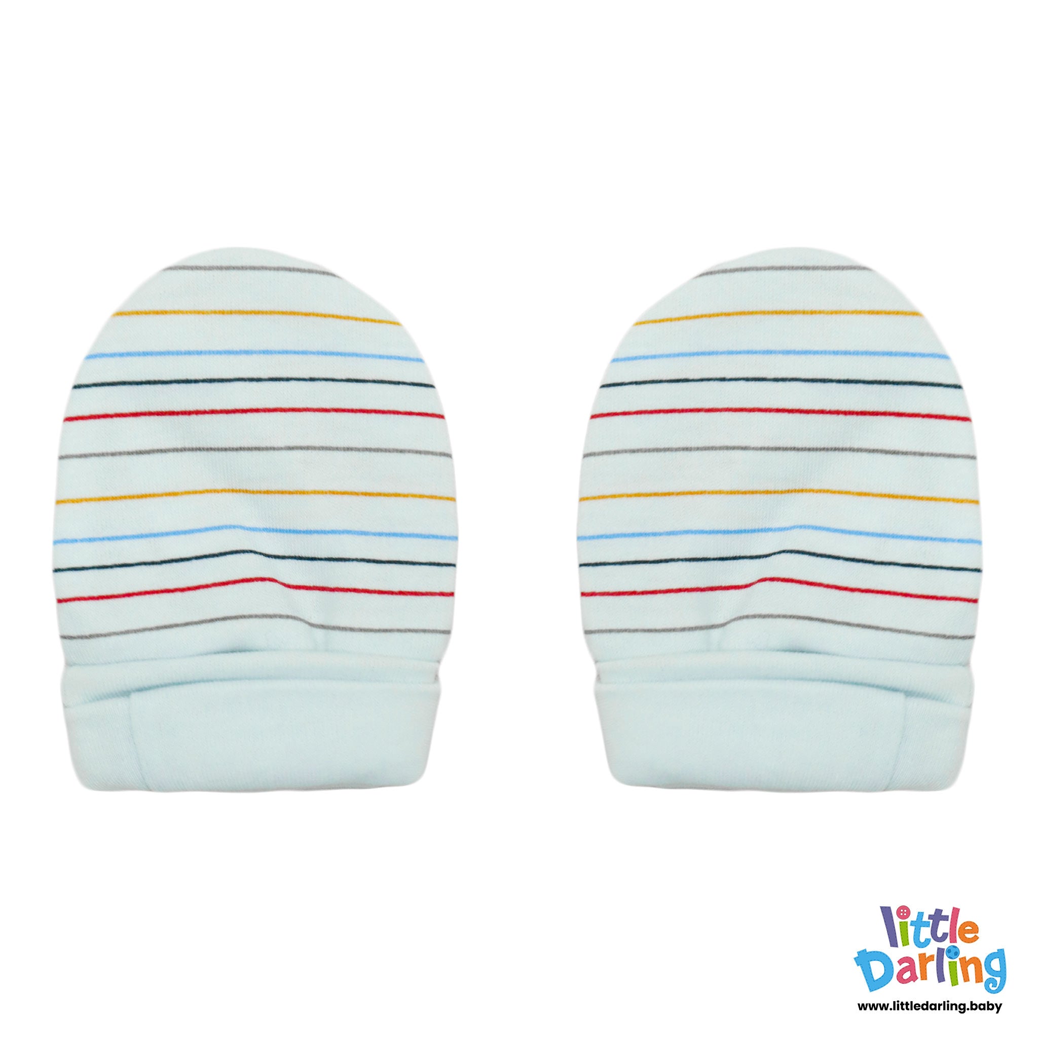 Baby Mittens Pair Pk Of 2 Truck & Car Stripes by Little Darling