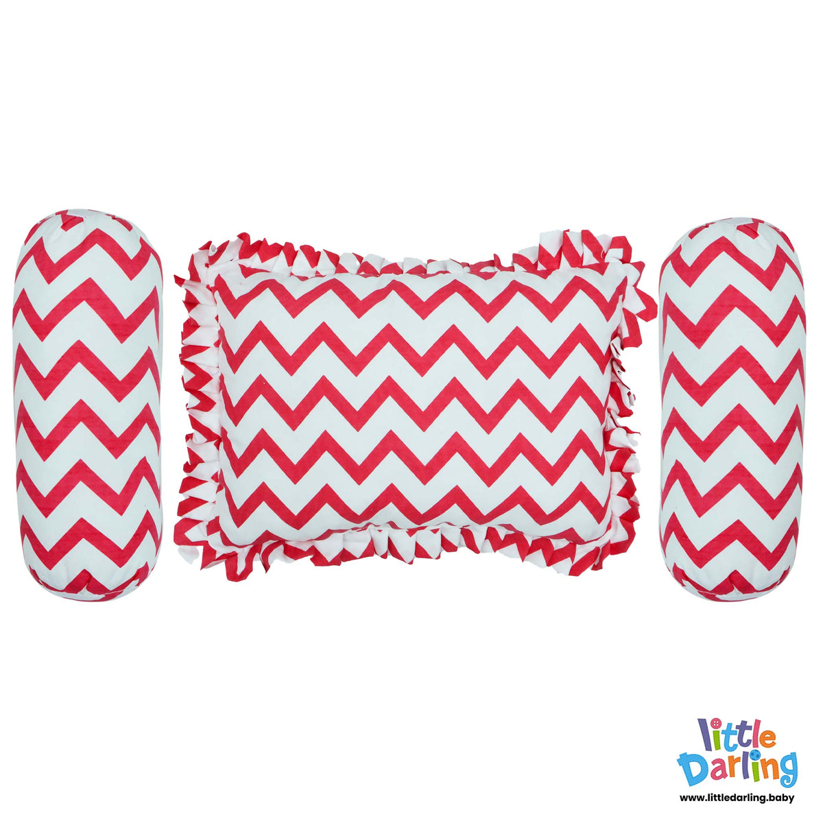 Baby Head Pillow Set PK Of 3 Zig Zag Print | Little Darling Price in Pakistan