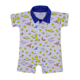 Baby Polo Romper Animal Print | Little Darling