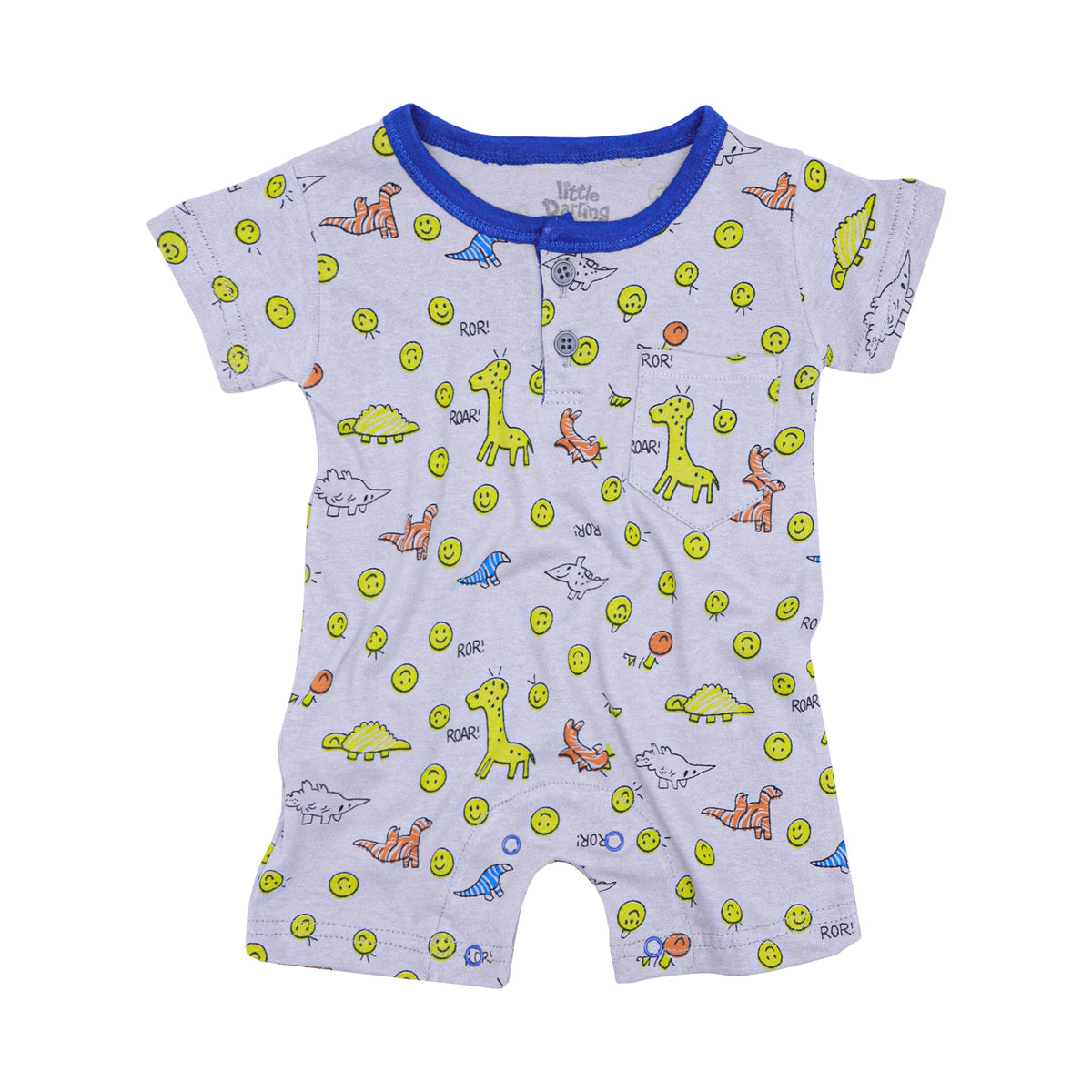 Baby Polo Romper Animal Print | Little Darling