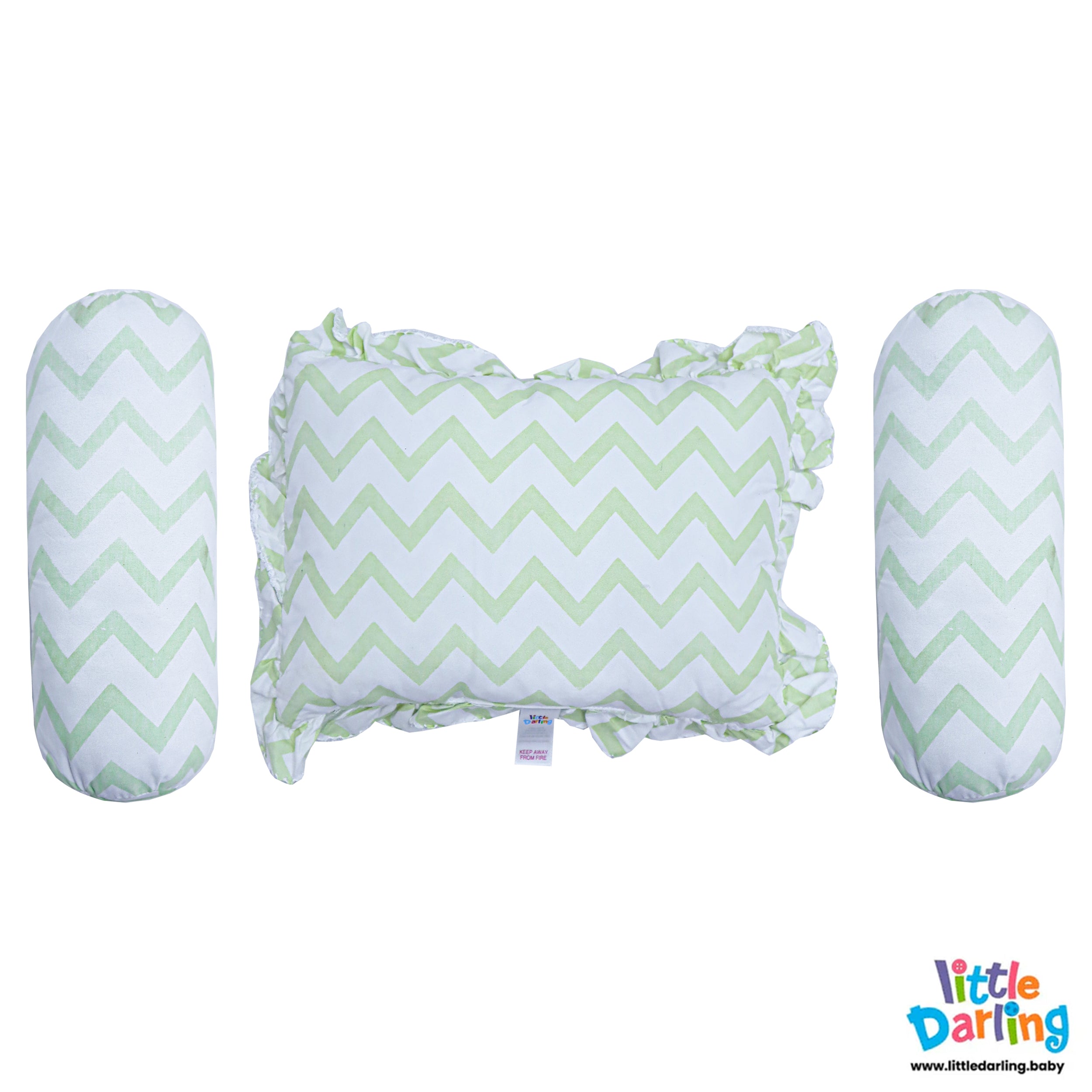 Baby Head Pillow Set Pack of 3 Zig Zag by Little Darling
