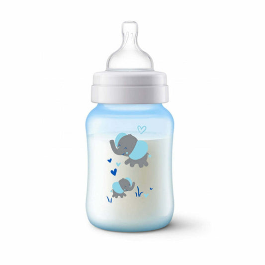 Anti-Colic Baby Bottle 1m+ 260ml Elephant Printed | Avent - Zubaidas Mothershop