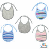 Baby Bibs Pk of 5 Multi Color | Little Darling - Zubaidas Mothershop