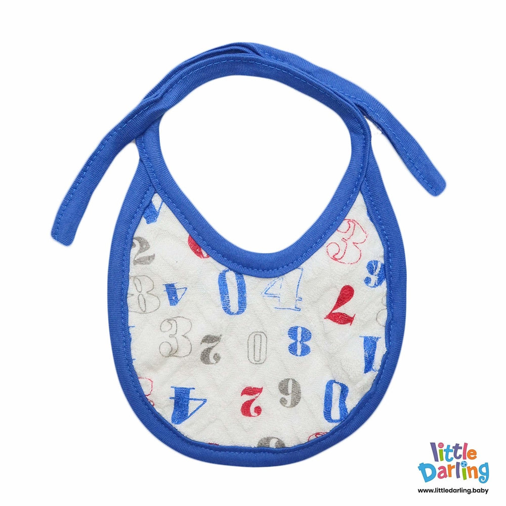 Baby Bibs Pk of 5 Numbers Print | Little Darling - Zubaidas Mothershop