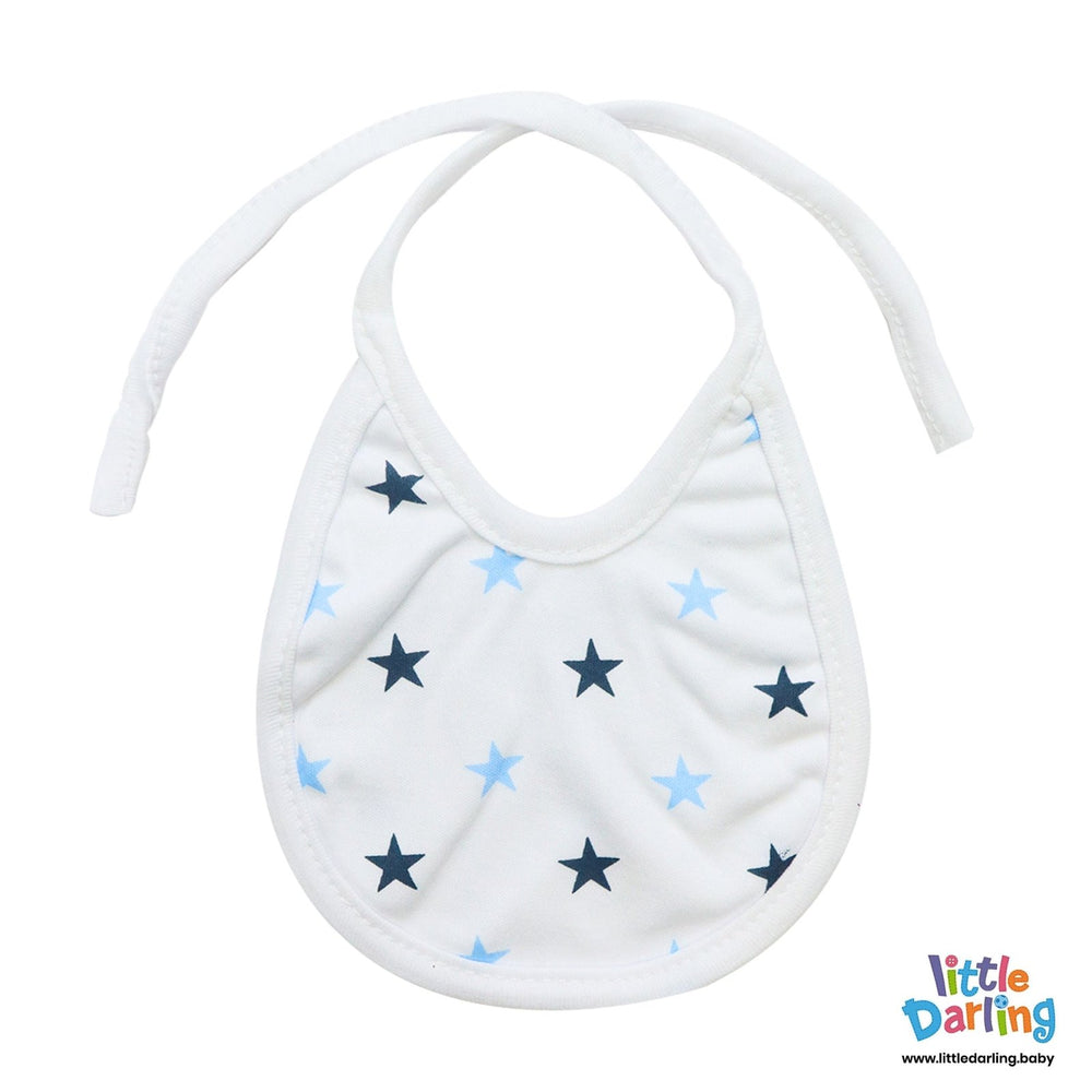 Baby Bibs Pk of 5 Stars Print | Little Darling - Zubaidas Mothershop