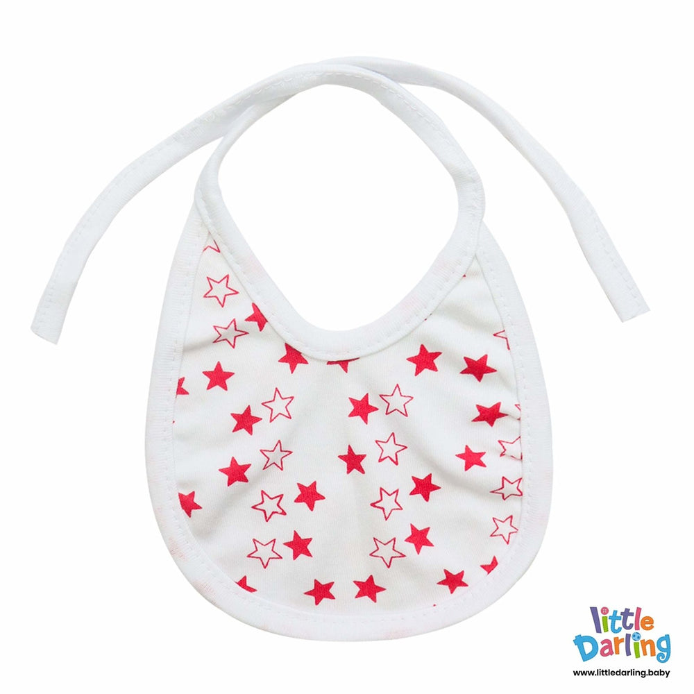 Baby Bibs Pk of 5 Stars Print | Little Darling - Zubaidas Mothershop