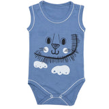 Baby Bodysuit Blue Color Kitty Print - Zubaidas Mothershop