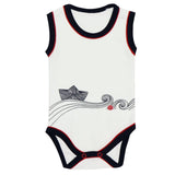 Baby Bodysuit Boat Print Black - Zubaidas Mothershop