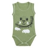 Baby Bodysuit Green Color Kitty Print - Zubaidas Mothershop