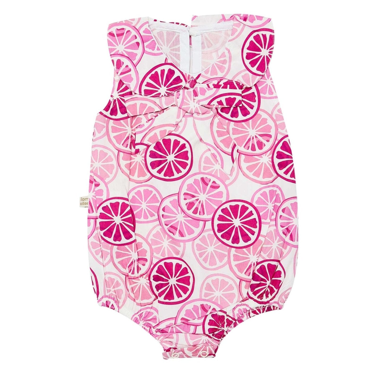 Baby Bodysuit Pink Color Flowers