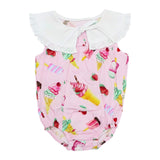 Baby Bodysuit Pink Color Ice-Cream Print - Zubaidas Mothershop