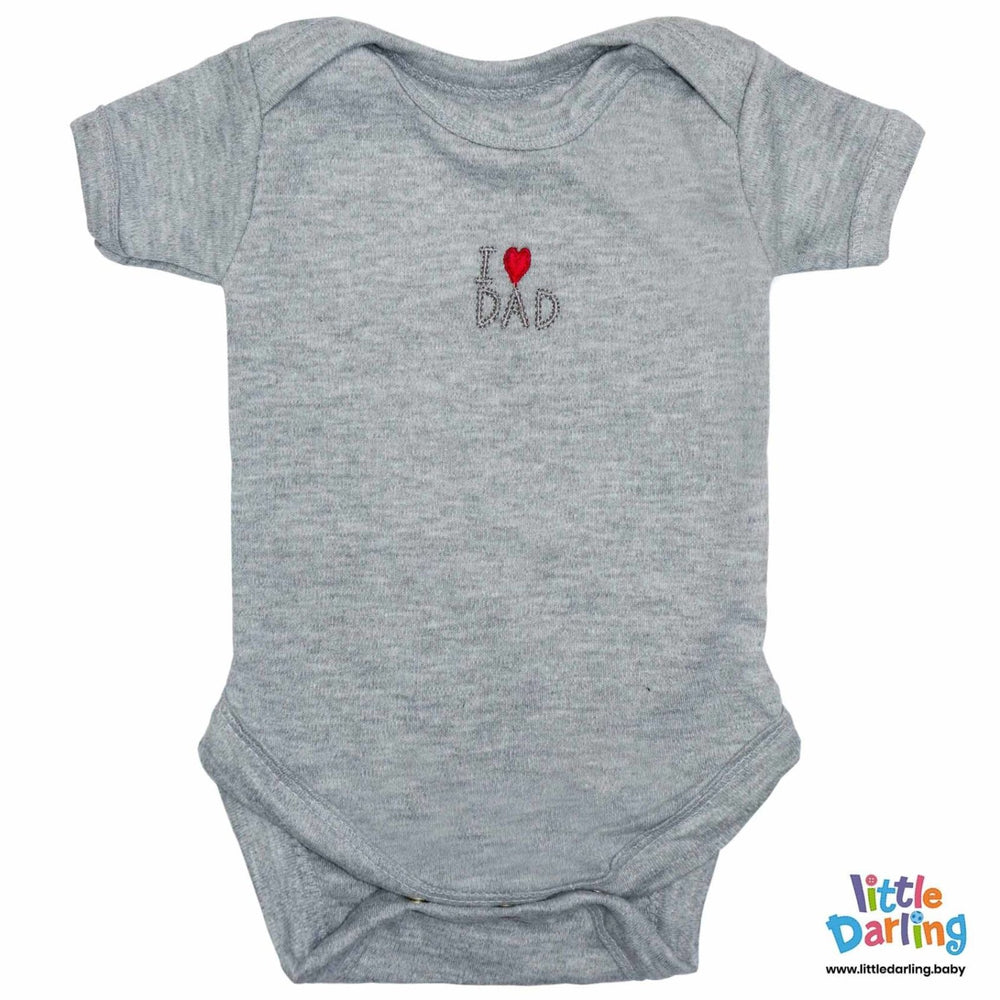 Baby Bodysuits Short Sleeves Pk Of 3 I Love Dad | Little Darling - Zubaidas Mothershop
