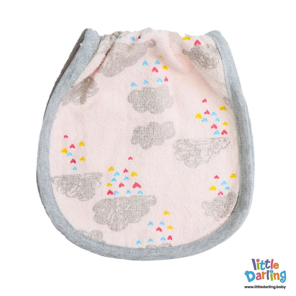 Baby Burp Cloth 2 Pcs Cloud Print | Little Darling - Zubaidas Mothershop