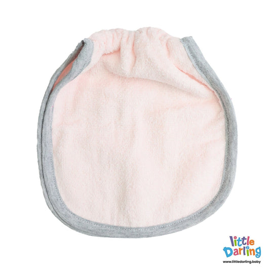 Baby Burp Cloth 2 Pcs Light Pink Color | Little Darling - Zubaidas Mothershop
