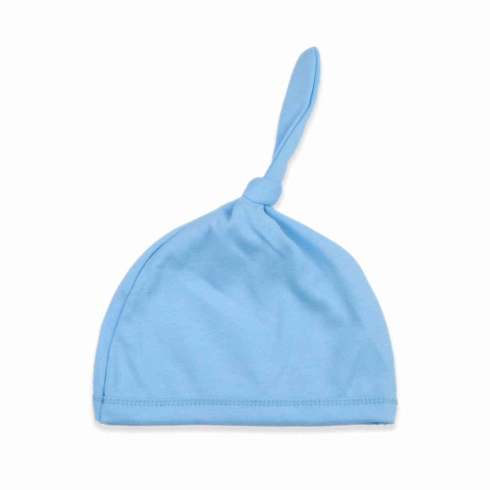 Baby Cap Plain Blue With Knot | Little Darling - Zubaidas Mothershop