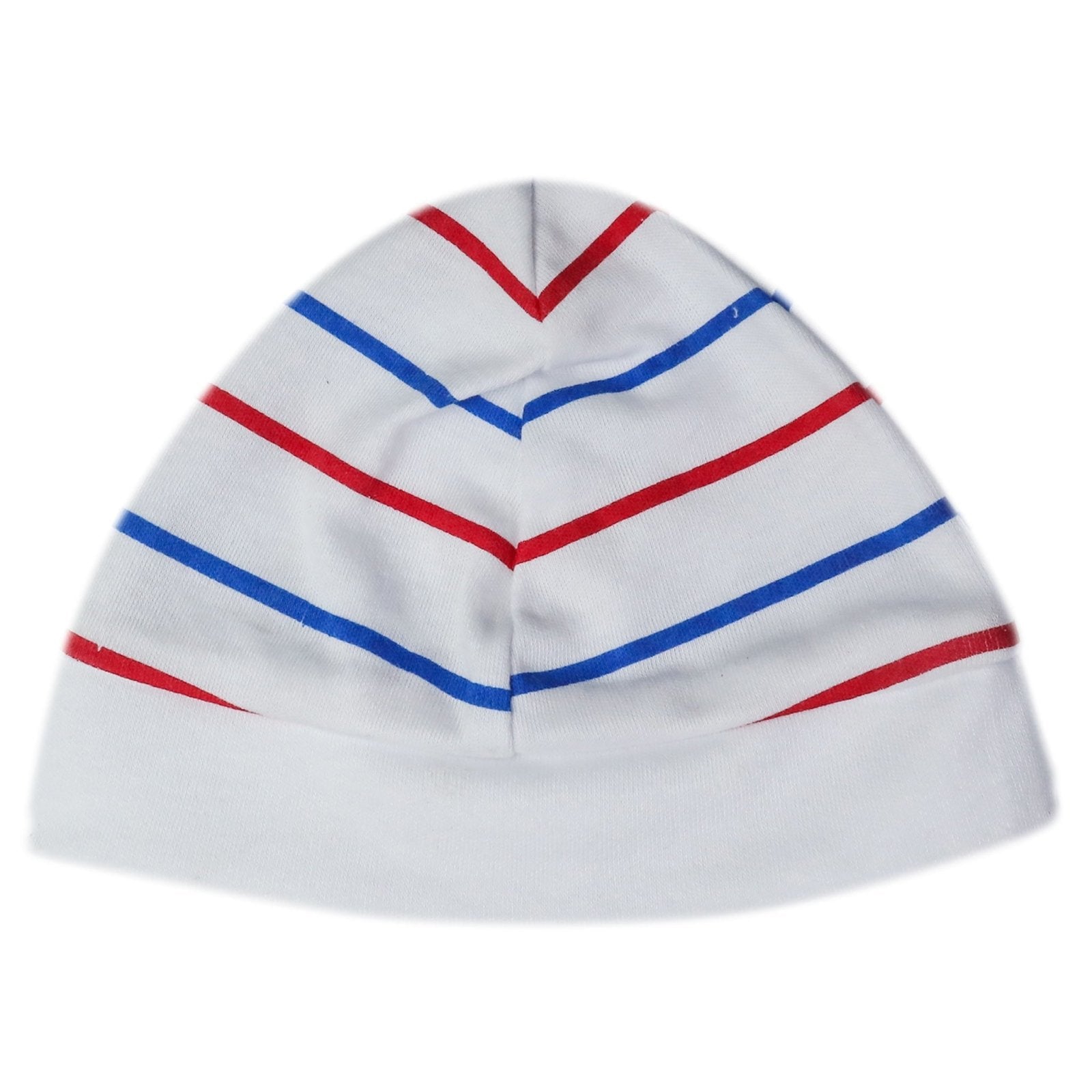 Baby Cap Plain Red And Blue Stripes | Little Darling - Zubaidas Mothershop