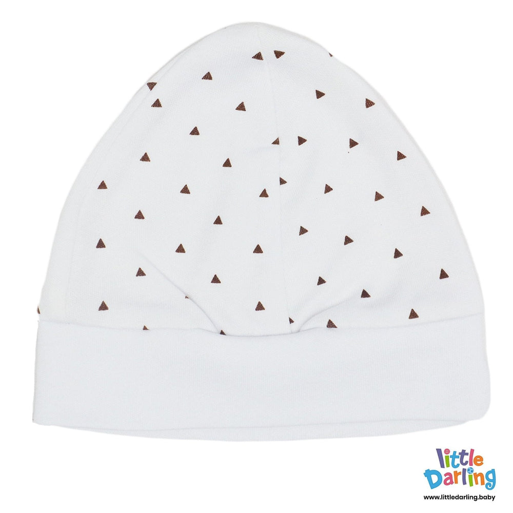 Baby Cap Triangle Print | Little Darling - Zubaidas Mothershop