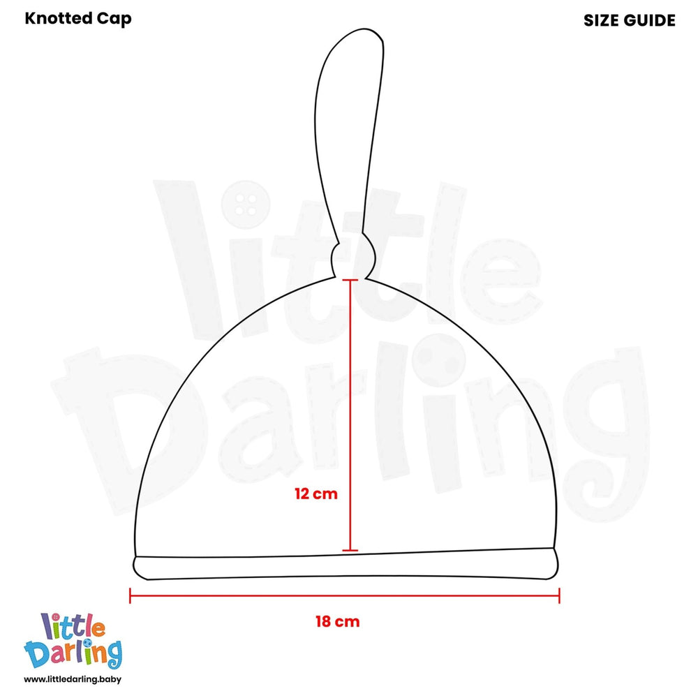 Baby Cap White Color Mummy Daddy Print | Little Darling - Zubaidas Mothershop