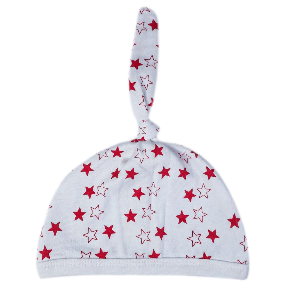 Baby Cap White Color Stars Pattern | Little Darling - Zubaidas Mothershop