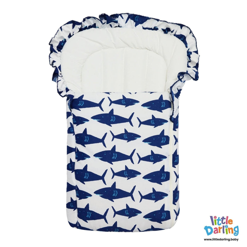 Baby Carry nest Frill Shark Print | Little Darling - Zubaidas Mothershop