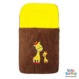 Baby Carry Nest Plain Giraffe Print Brown Color | Little Darling - Zubaidas Mothershop
