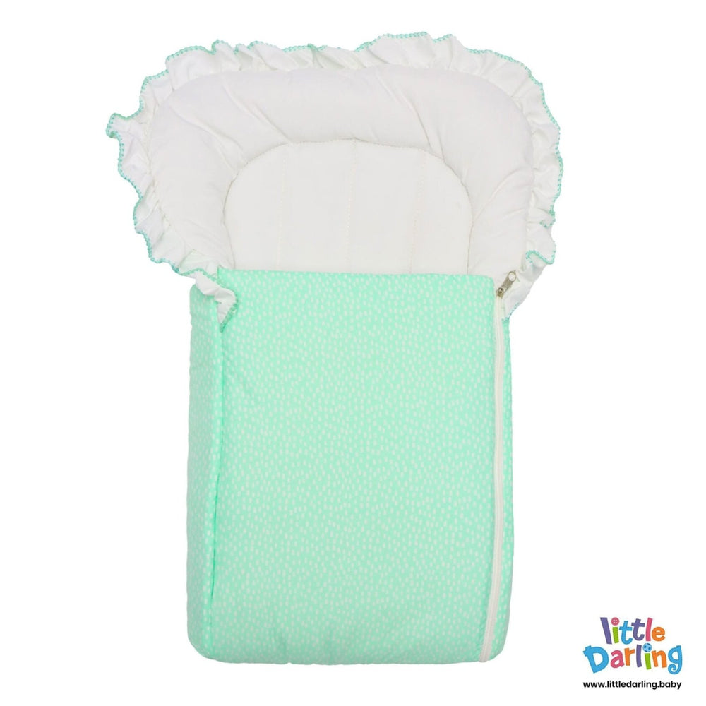 Baby Carrynest Frill Green Color | Little Darling - Zubaidas Mothershop