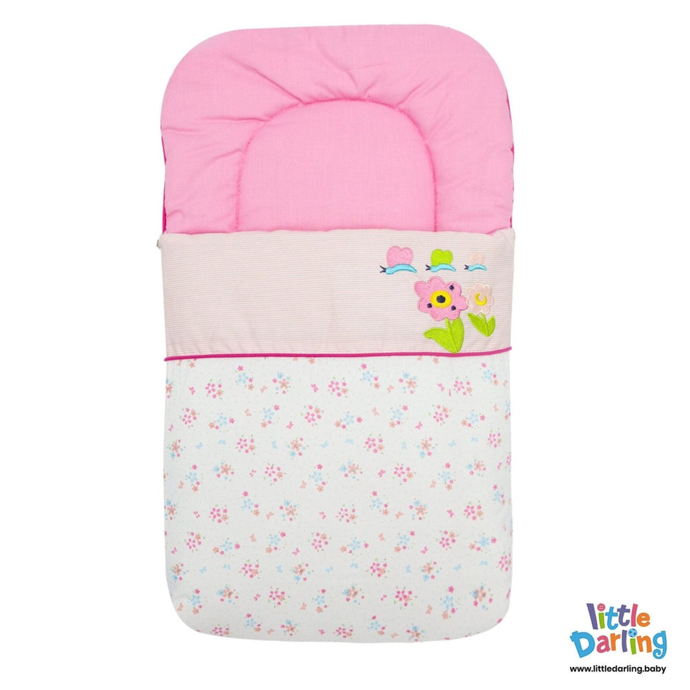 Baby Carrynest Plain Flower Pattern | Little Darling - Zubaidas Mothershop