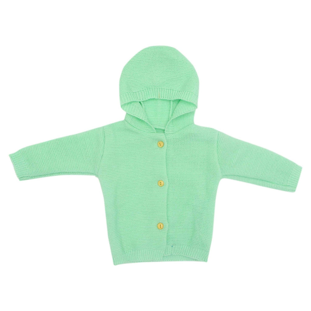 Baby Hooded Woolen Suit Light Green | Little Darling - Zubaidas Mothershop