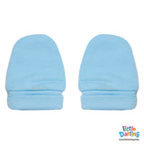 Baby Mittens Pair Pk Of 2 Blue color | Little Darling - Zubaidas Mothershop