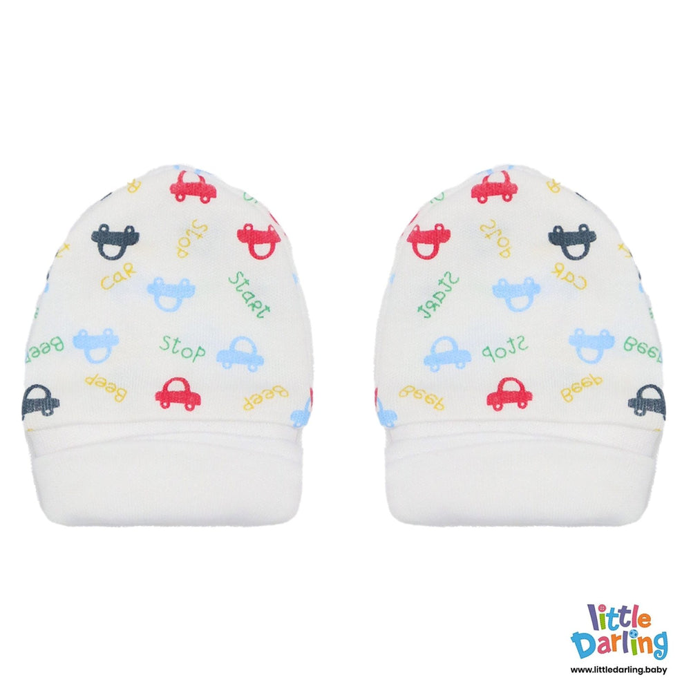 Baby Mittens Pair Pk Of 2 Blue color | Little Darling - Zubaidas Mothershop