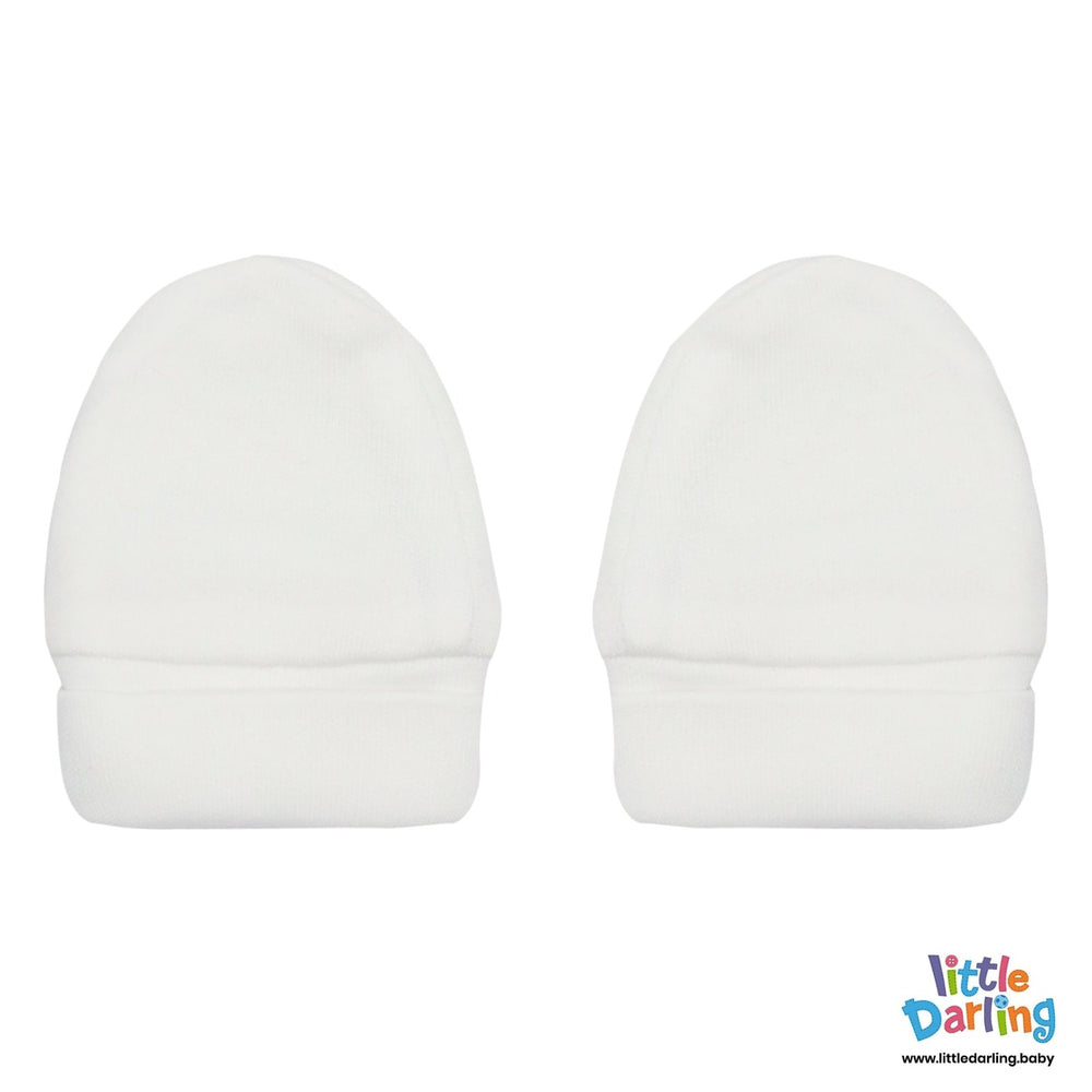 Baby Mittens Pair Pk Of 2 Blue Star | Little Darling - Zubaidas Mothershop