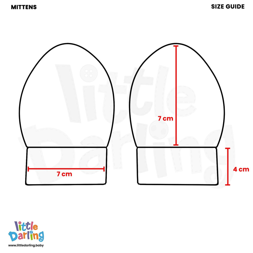 Baby Mittens Pair Pk Of 2 Gray Color | Little Darling - Zubaidas Mothershop