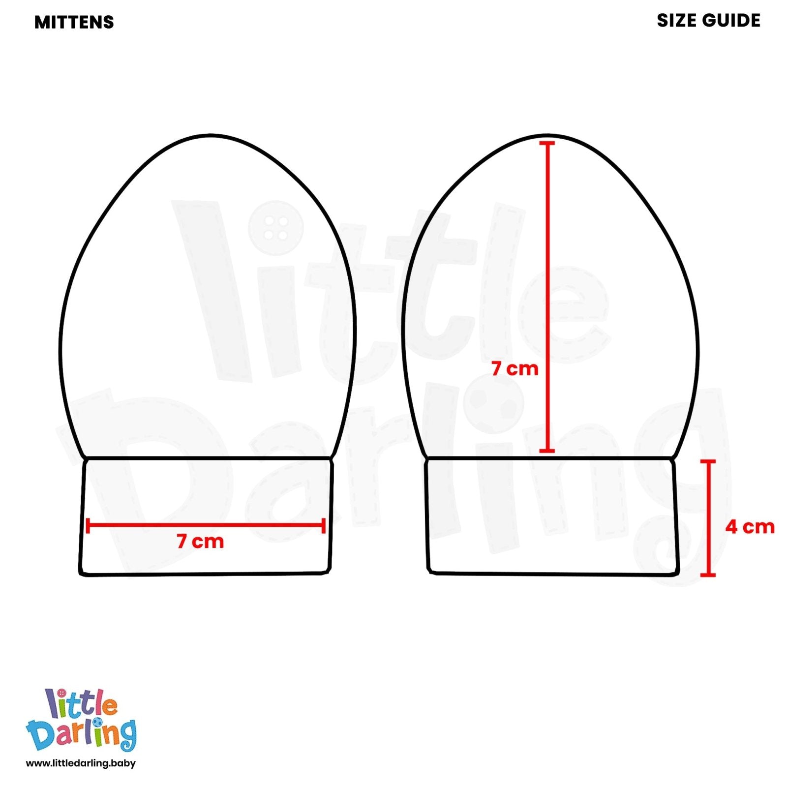 Baby Mittens Pair Pk Of 2 Grey Color by Little Darling