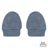 Baby Mittens Pair Pk Of 2 Grey Color | Little Darling - Zubaidas Mothershop