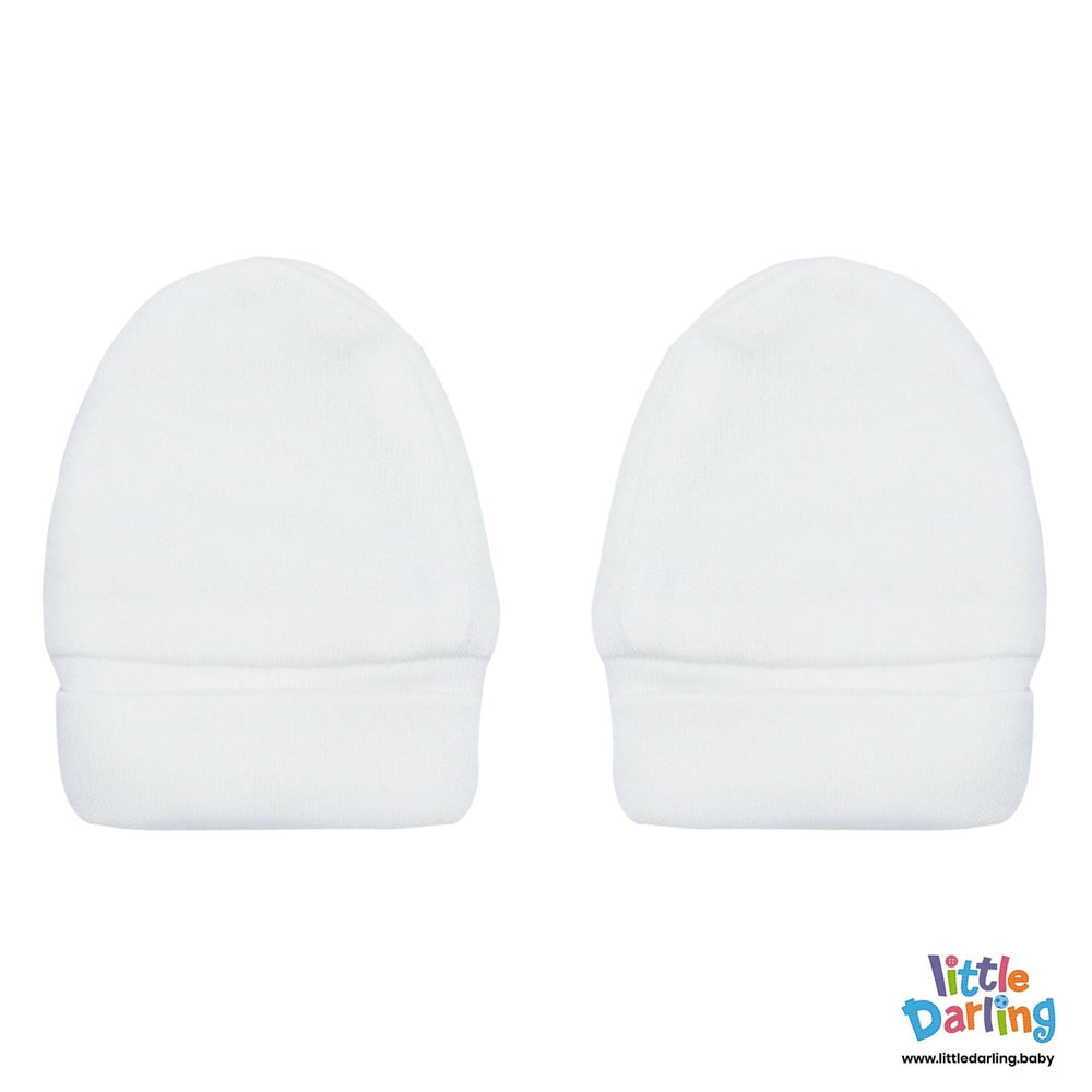 Baby Mittens Pair Pk Of 2 Star Print | Little Darling - Zubaidas Mothershop