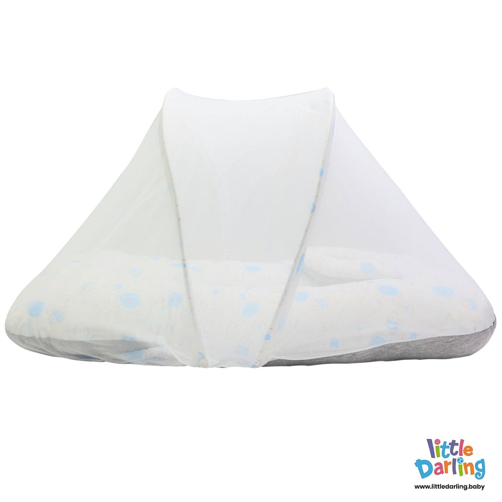 Baby Net Gadda Set 2 Pcs Bird & Bee Print | Little Darling - Zubaidas Mothershop