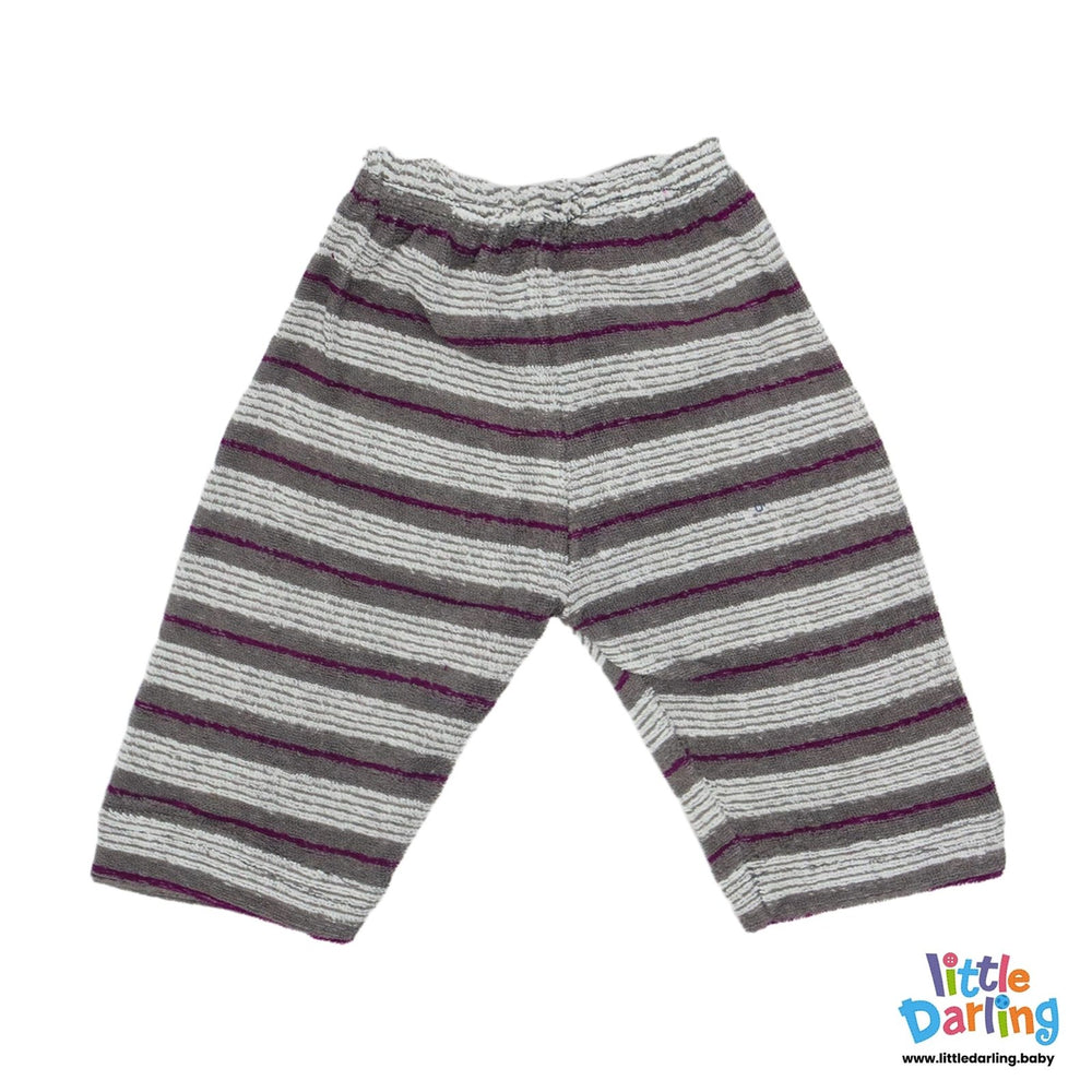 Baby Night Suit Grey Stripes | Little Darling - Zubaidas Mothershop
