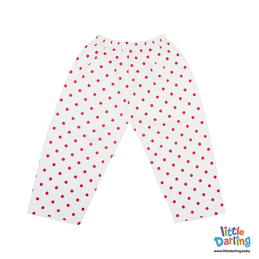 Baby Pajamas pk of 2 Red Dotted | Little Darling - Zubaidas Mothershop