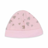Baby Pollar Cap Pink Color With Heart Print | Little Darling - Zubaidas Mothershop