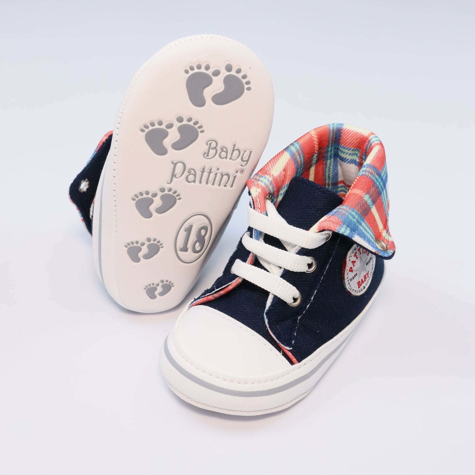 Baby Shoes Black Color Check Print | Baby Pattini - Zubaidas Mothershop
