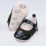 Baby Shoes Black Color With Glitter | Baby Pattini - Zubaidas Mothershop