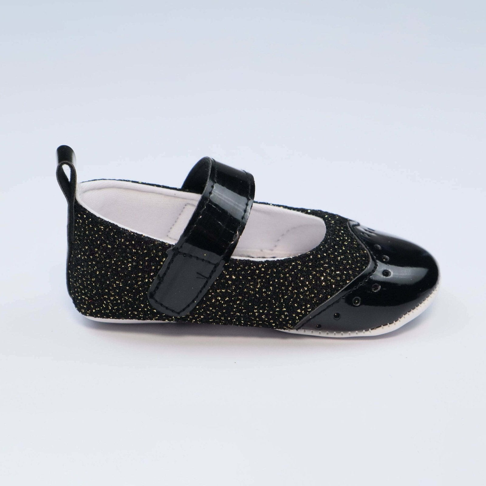 Baby Shoes Black Color With Glitter by Baby Pattini